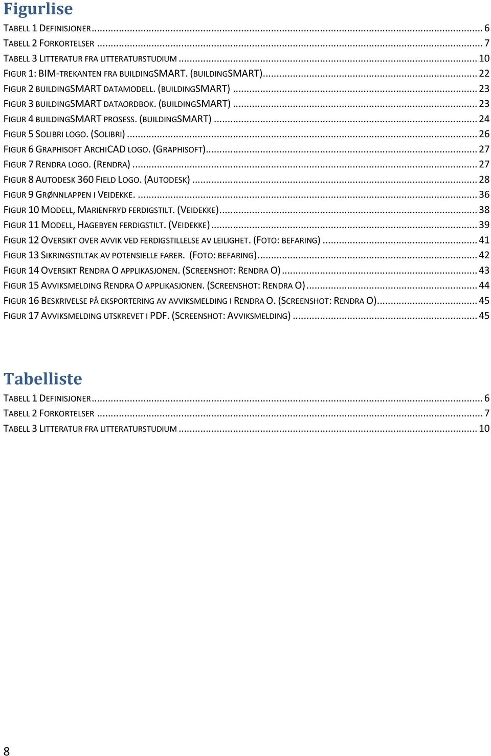 (SOLIBRI)... 26 FIGUR 6 GRAPHISOFT ARCHICAD LOGO. (GRAPHISOFT)... 27 FIGUR 7 RENDRA LOGO. (RENDRA)... 27 FIGUR 8 AUTODESK 360 FIELD LOGO. (AUTODESK)... 28 FIGUR 9 GRØNNLAPPEN I VEIDEKKE.