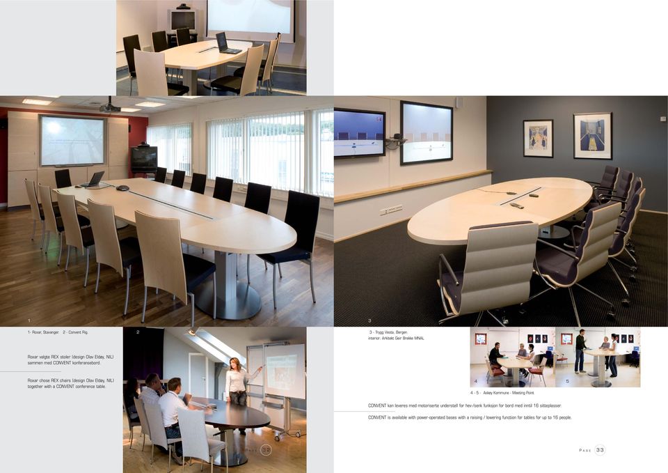 Roxar chose REX chairs (design Olav Eldøy, NIL) together with a CONVENT conference table.