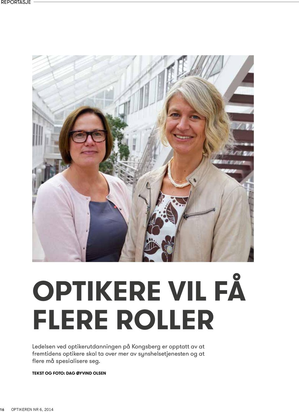 optikere skal ta over mer av synshelsetjenesten og at flere må