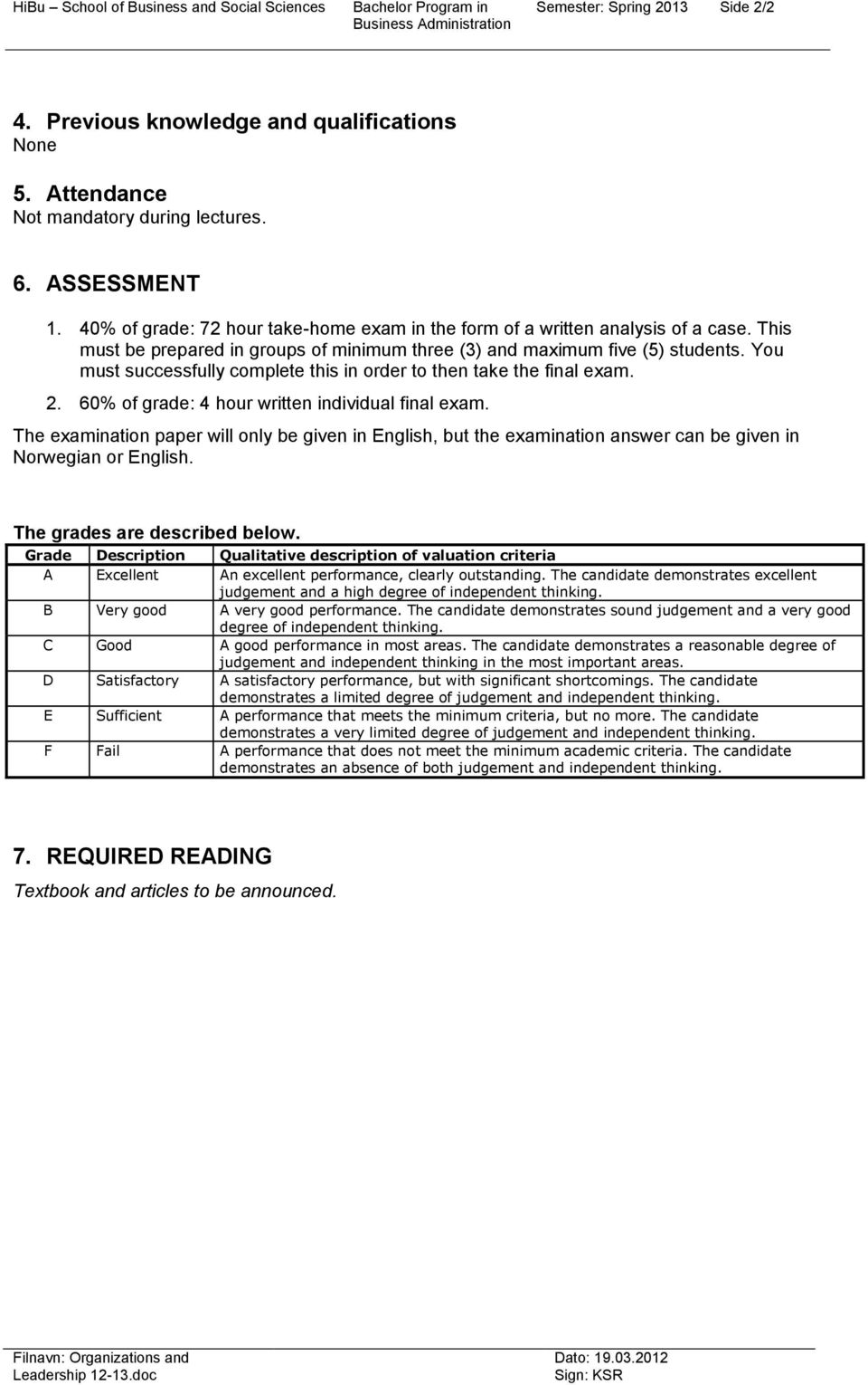 This must be prepared in groups of minimum three (3) and maximum five (5) students. You must successfully complete this in order to then take the final exam. 2.