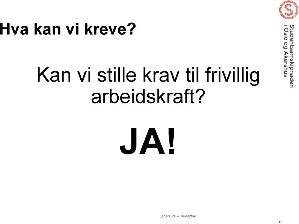 krav til