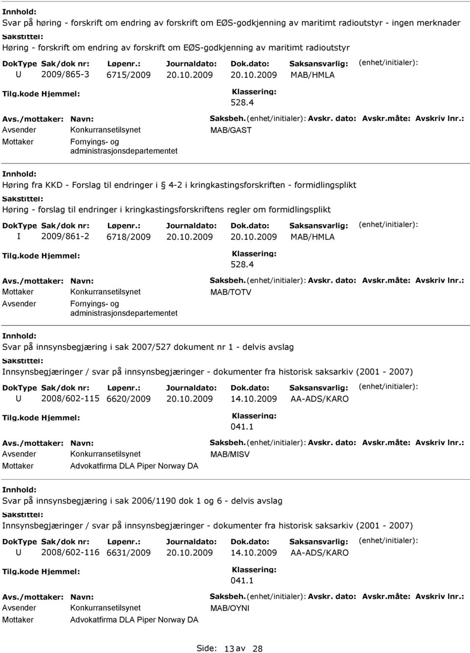 4 MAB/GAST Mottaker Fornyings- og administrasjonsdepartementet Høring fra KKD - Forslag til endringer i 4-2 i kringkastingsforskriften - formidlingsplikt Høring - forslag til endringer i