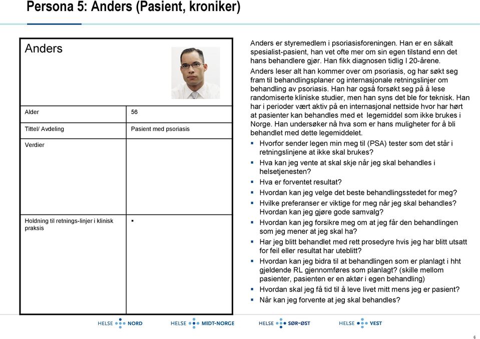 Anders leser alt han kommer over om psoriasis, og har søkt seg fram til behandlingsplaner og internasjonale retningslinjer om behandling av psoriasis.