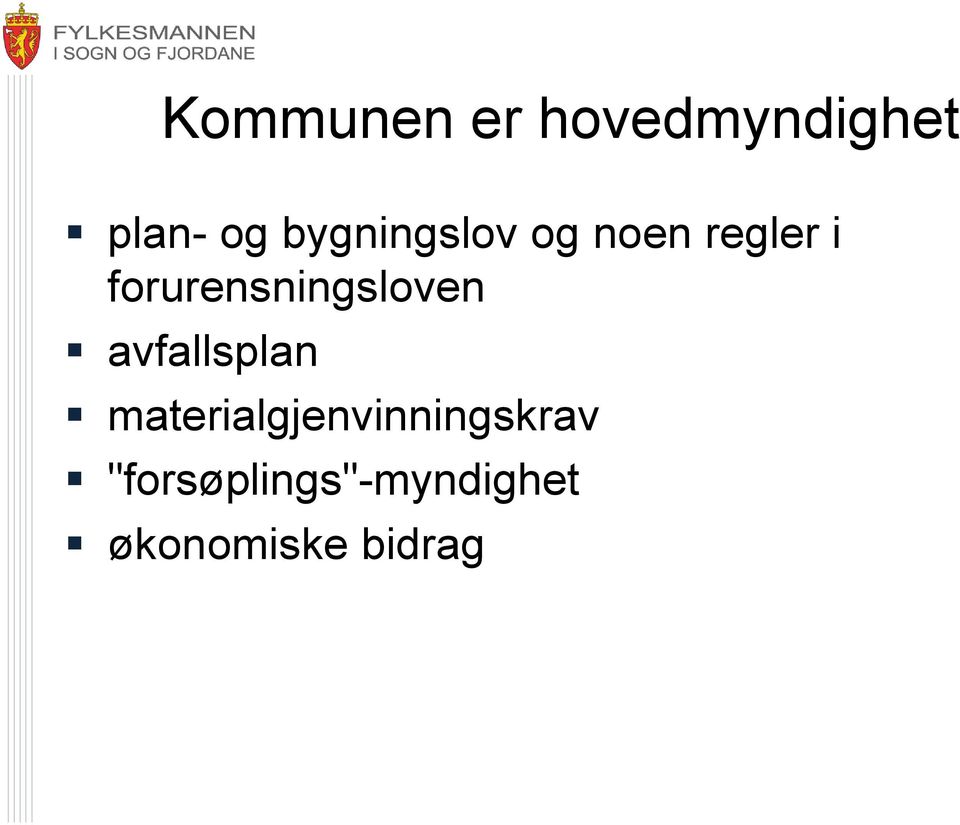 forurensningsloven avfallsplan