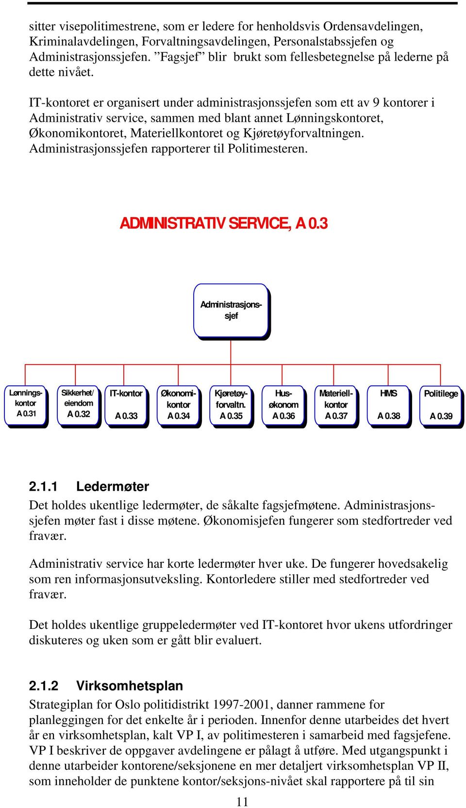 IT-kontoret er organisert under administrasjonssjefen som ett av 9 kontorer i Administrativ service, sammen med blant annet Lønningskontoret, Økonomikontoret, Materiellkontoret og