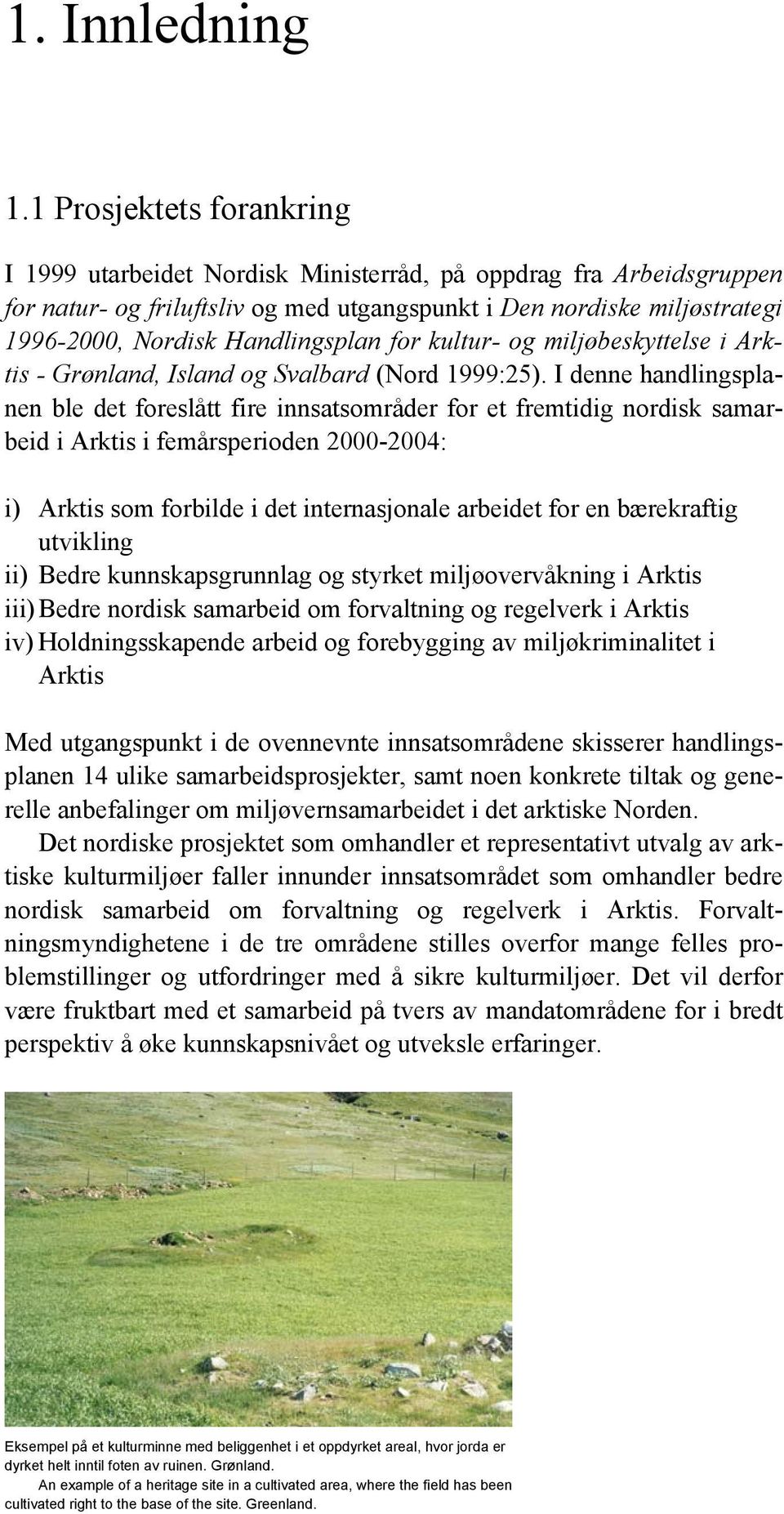 Handlingsplan for kultur- og miljøbeskyttelse i Arktis - Grønland, Island og Svalbard (Nord 1999:25).