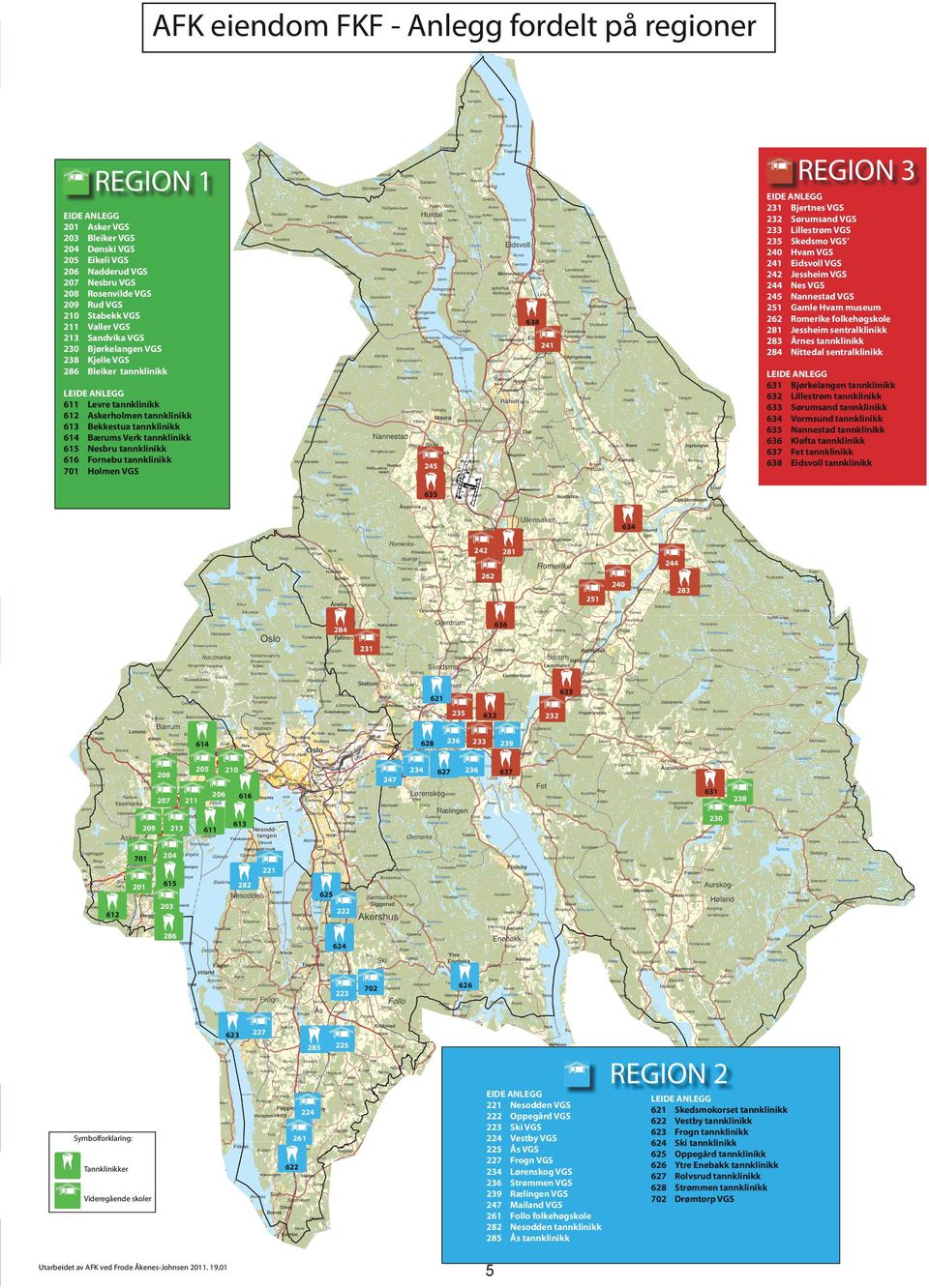 VGS 241 Eidsvoll VGS 242 Jessheim VGS 244 Nes VGS 245 Nannestad VGS 251 Gamle Hvam museum 262 Romerike folkehøgskole 281 Jessheim sentralklinikk 283 Årnes tannklinikk 284 Nittedal sentralklinikk 638