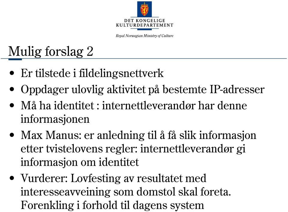 informasjon etter tvistelovens regler: internettleverandør gi informasjon om identitet Vurderer: