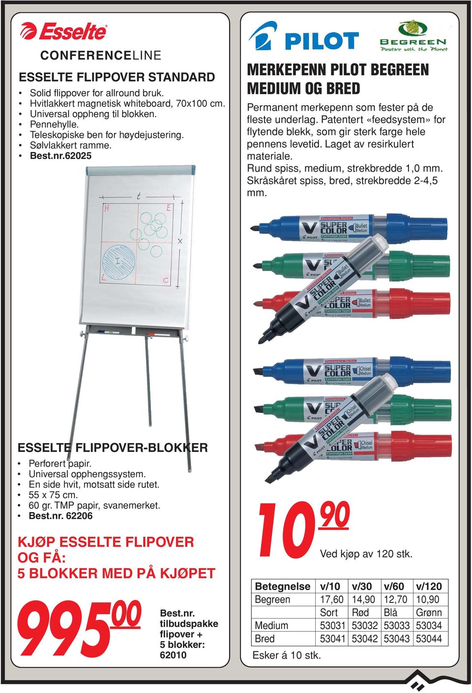 Patentert «feedsystem» for flytende blekk, som gir sterk farge hele pennens levetid. Laget av resirkulert materiale. Rund spiss, medium, strekbredde 1,0 mm.