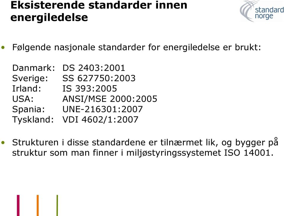 627750:2003 IS 393:2005 ANSI/MSE 2000:2005 UNE-216301:2007 VDI 4602/1:2007 Strukturen i