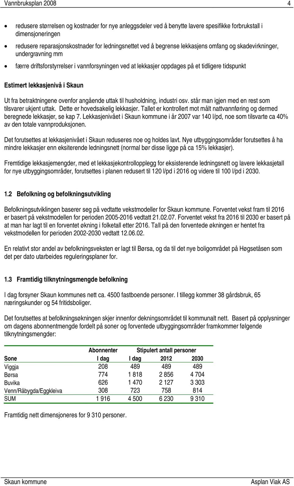 angående uttak til husholdning, industri osv. står man igjen med en rest som tilsvarer ukjent uttak. Dette er hovedsakelig lekkasjer.