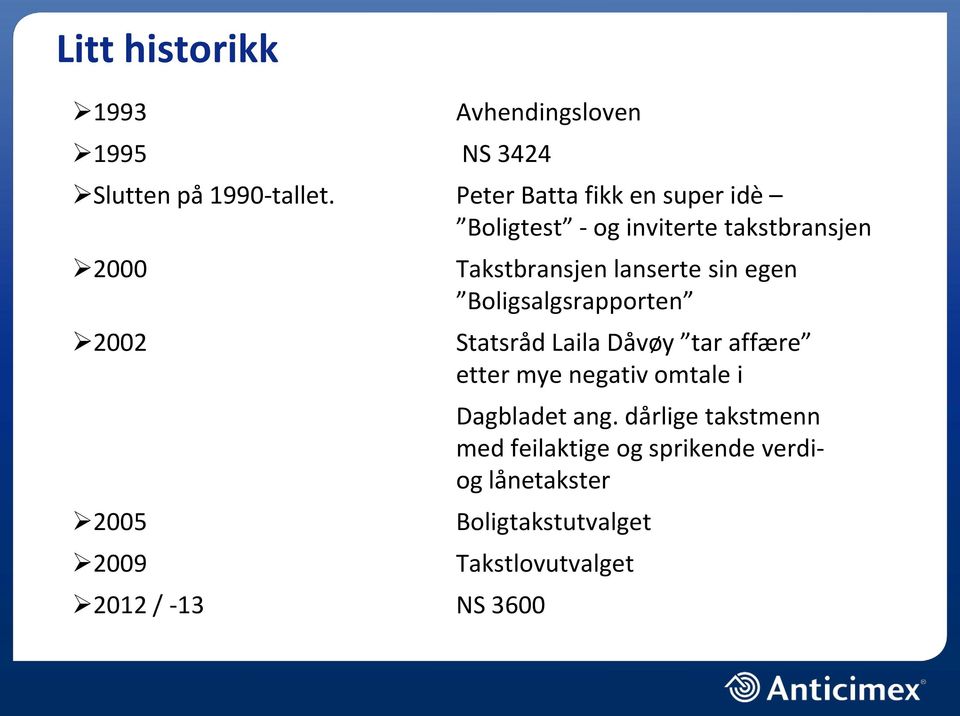 egen Boligsalgsrapporten 2002 Statsråd Laila Dåvøy tar affære etter mye negativ omtale i Dagbladet
