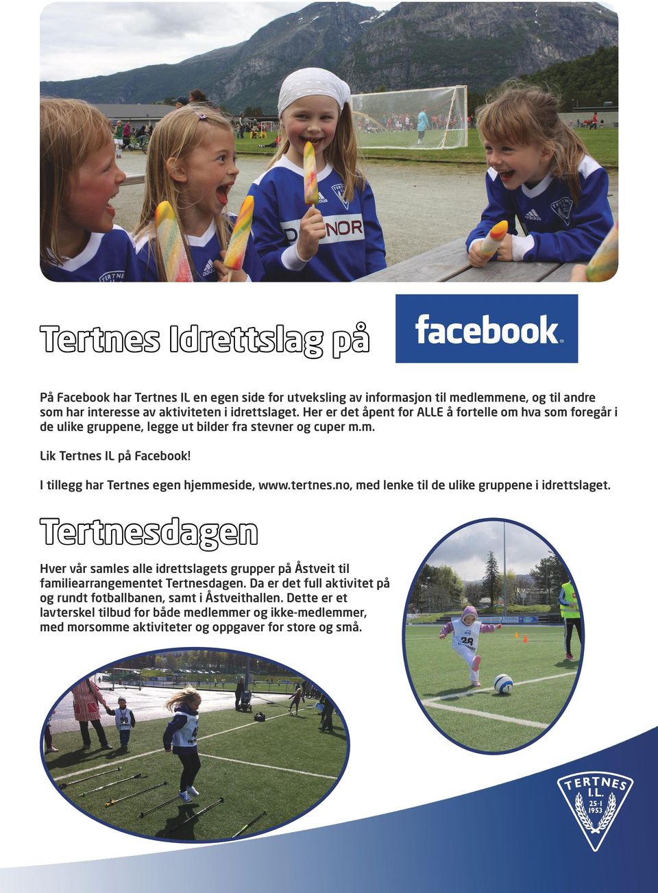 I tillegg har Tertnes egen hjemmeside, www.tertnes.no, med lenke til de ulike gruppene i idrettslaget.