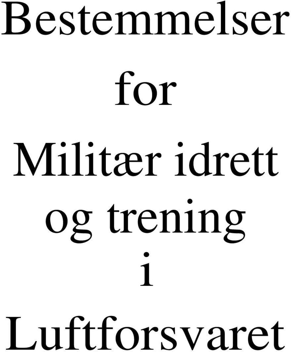 idrett og