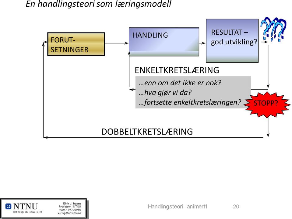 ENKELTKRETSLÆRING enn om det ikke er nok? hva gjør vi da?