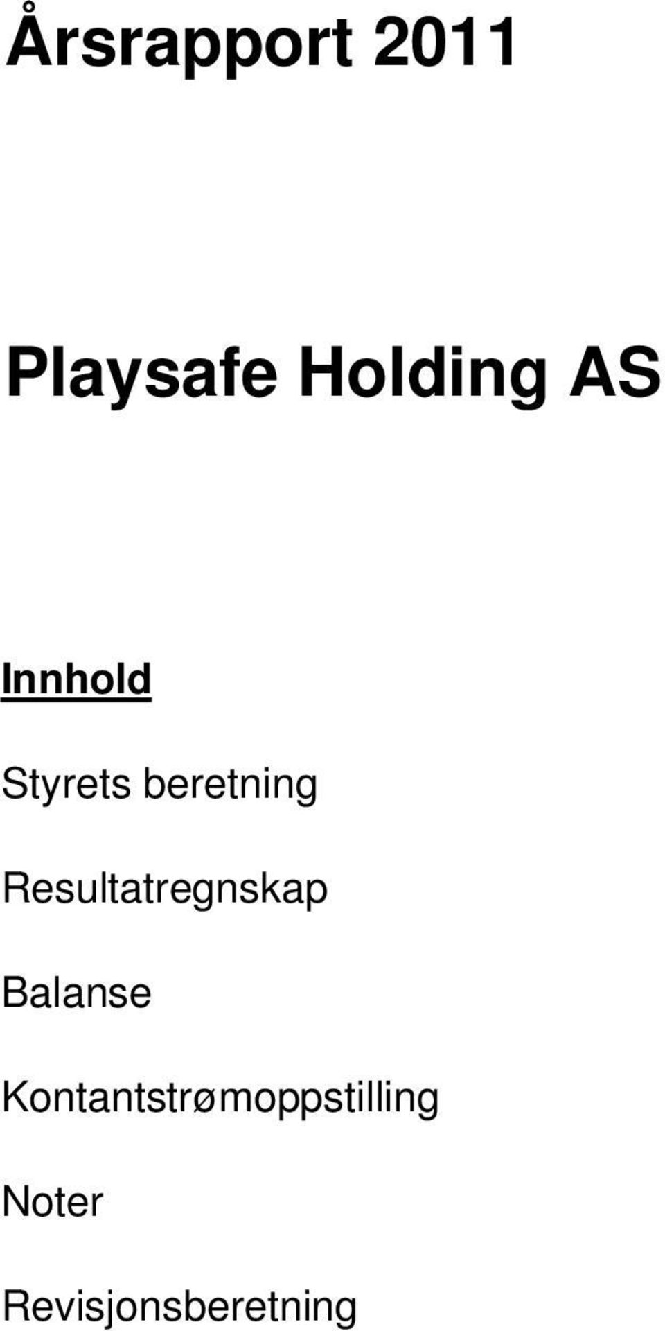 Resultatregnskap Balanse