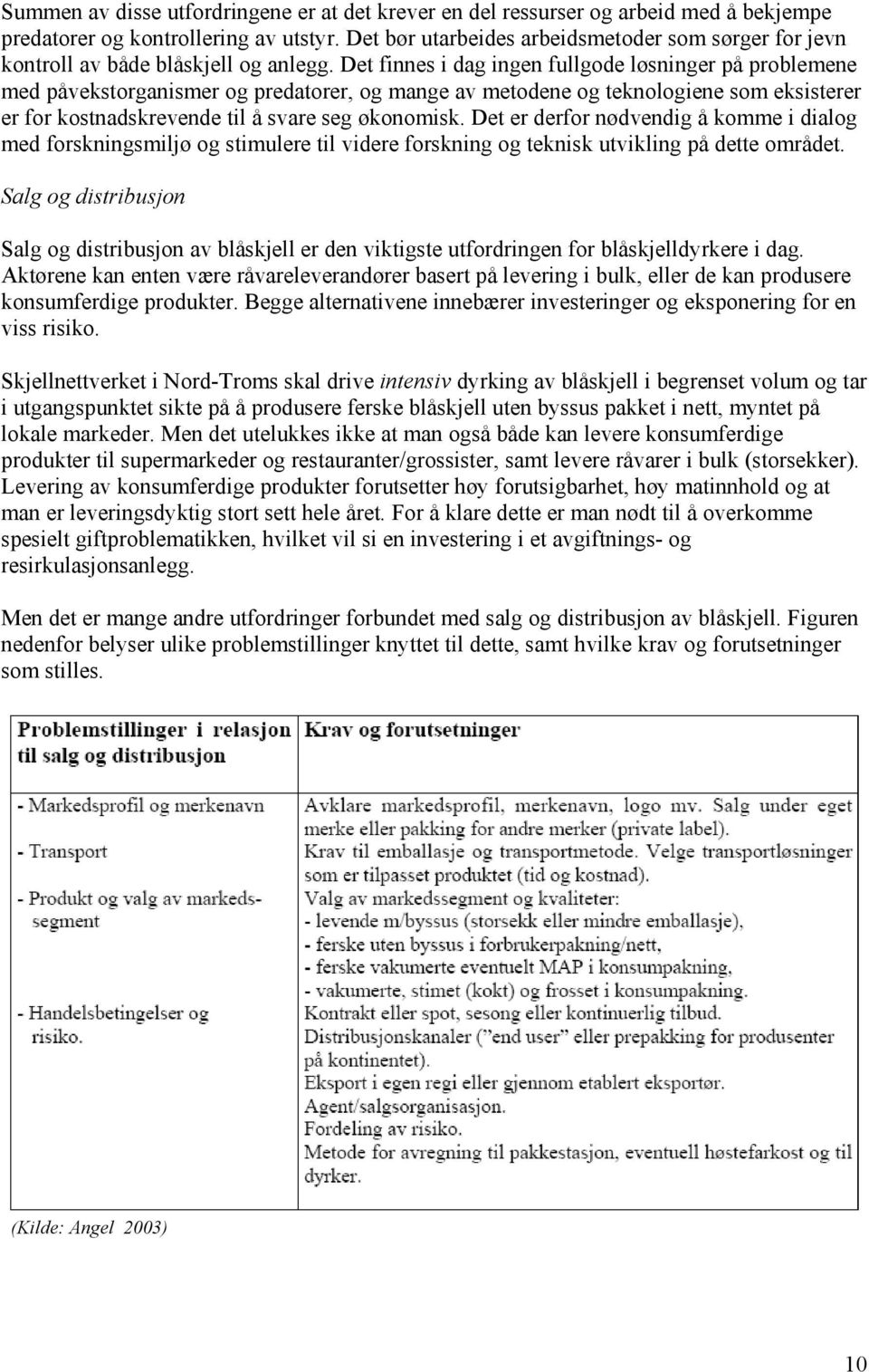 Det finnes i dag ingen fullgode løsninger på problemene med påvekstorganismer og predatorer, og mange av metodene og teknologiene som eksisterer er for kostnadskrevende til å svare seg økonomisk.