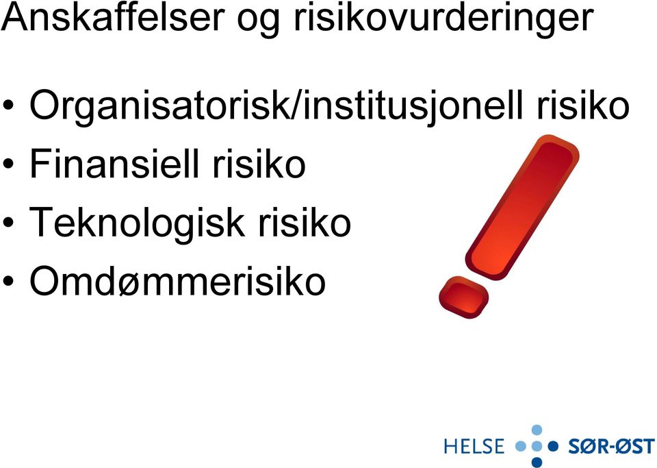 Organisatorisk/institusjonell