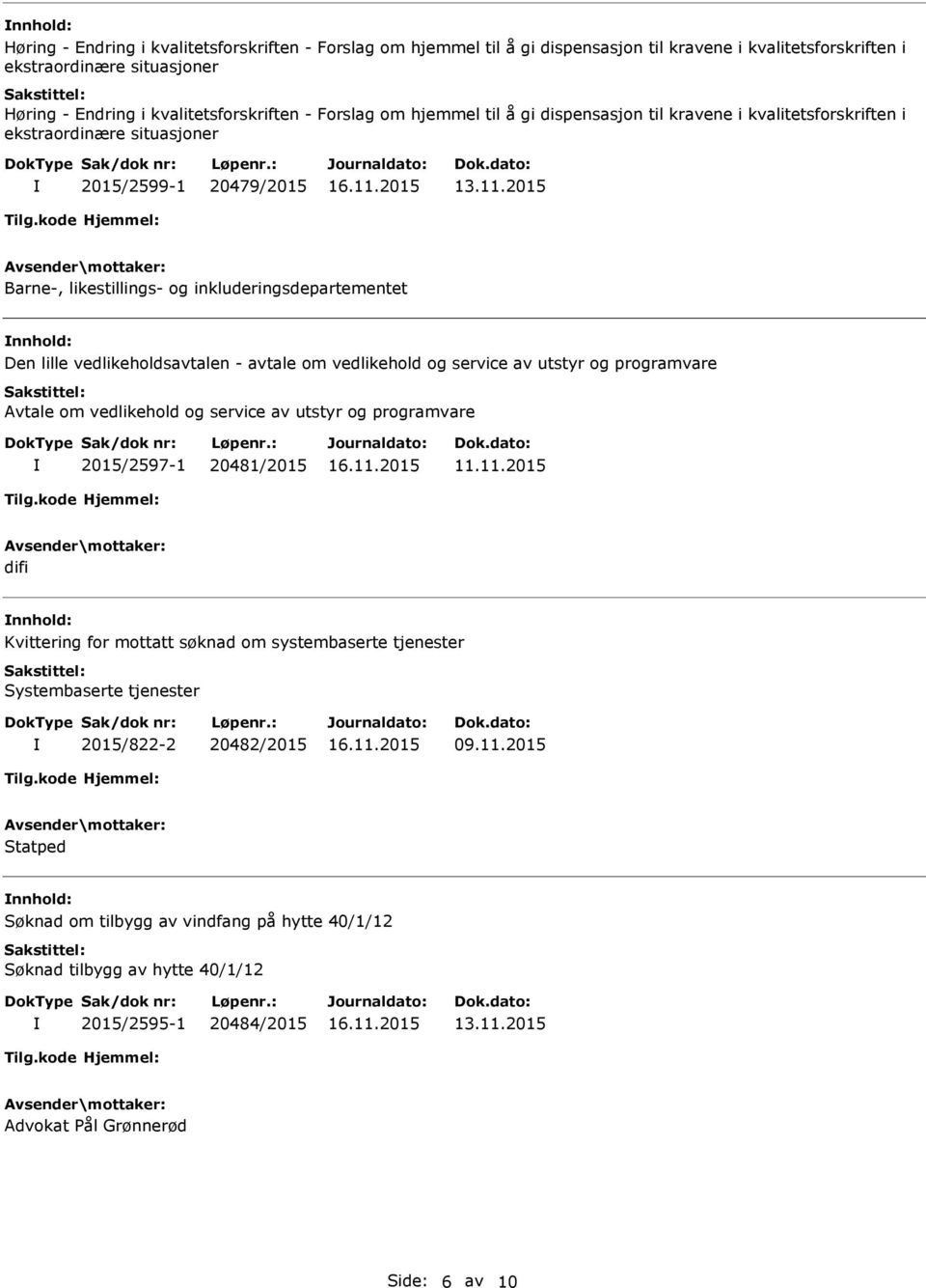 vedlikeholdsavtalen - avtale om vedlikehold og service av utstyr og programvare Avtale om vedlikehold og service av utstyr og programvare 2015/2597-1 20481/2015 difi nnhold: Kvittering for mottatt