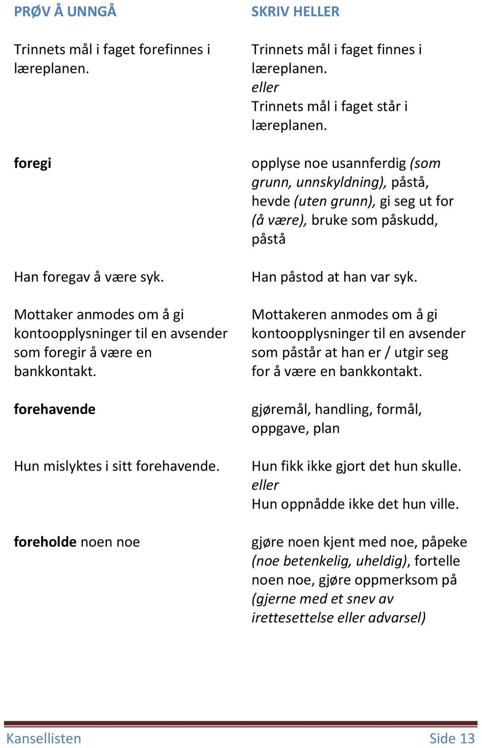 opplyse noe usannferdig (som grunn, unnskyldning), påstå, hevde (uten grunn), gi seg ut for (å være), bruke som påskudd, påstå Han påstod at han var syk.