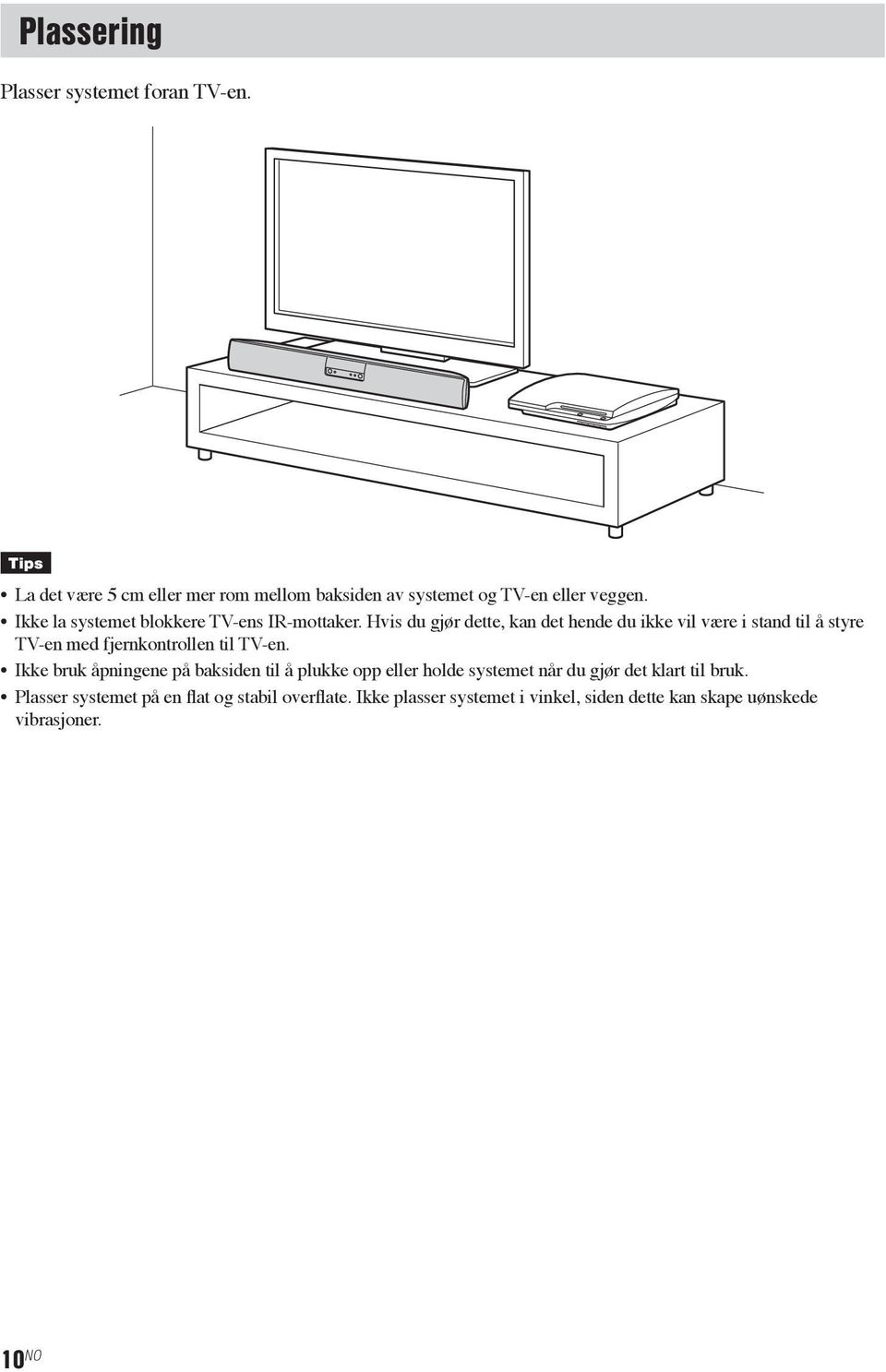 Hvis du gjør dette, kan det hende du ikke vil være i stand til å styre TV-en med fjernkontrollen til TV-en.