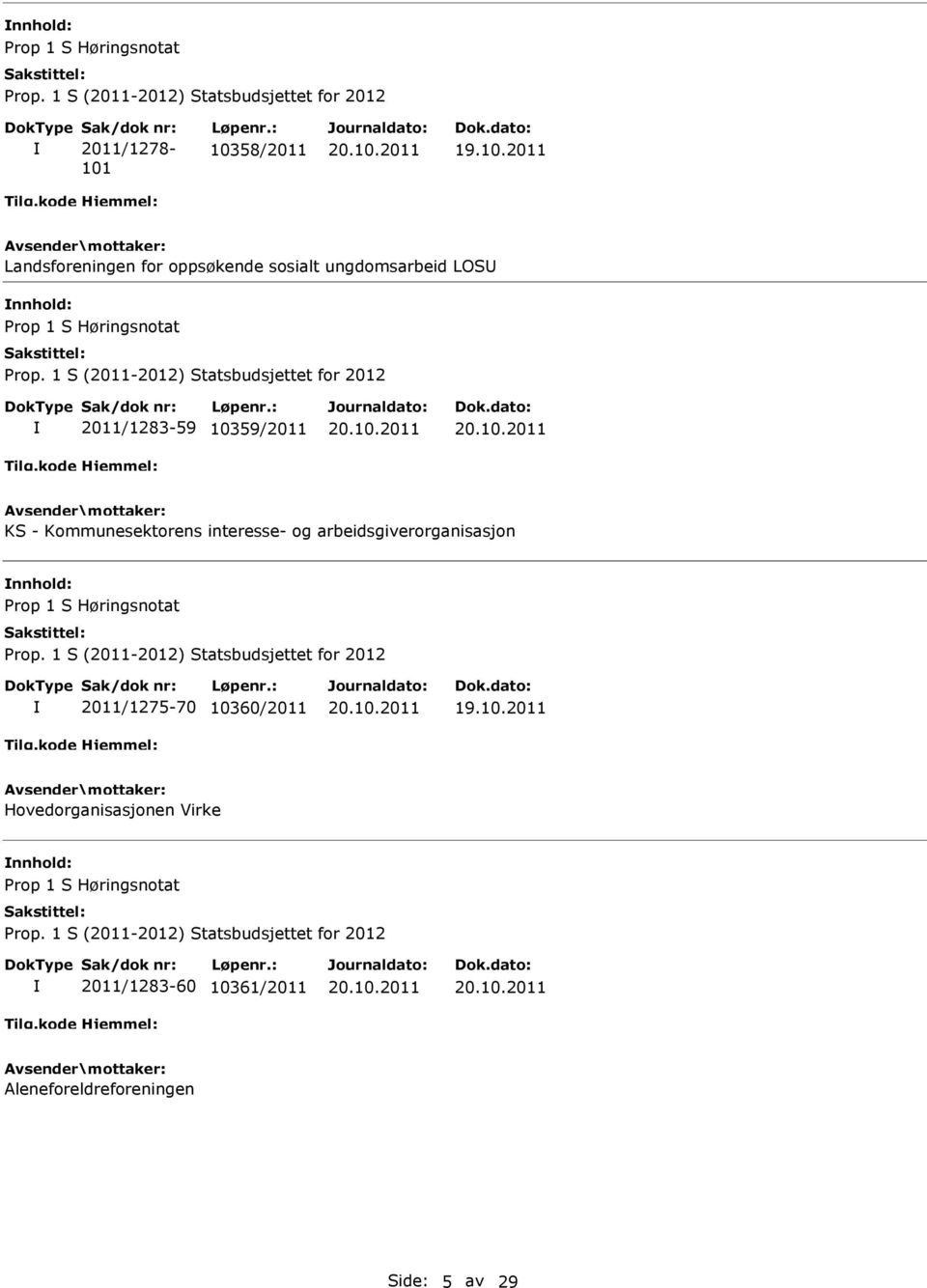interesse- og arbeidsgiverorganisasjon nnhold: 2011/1275-70 10360/2011