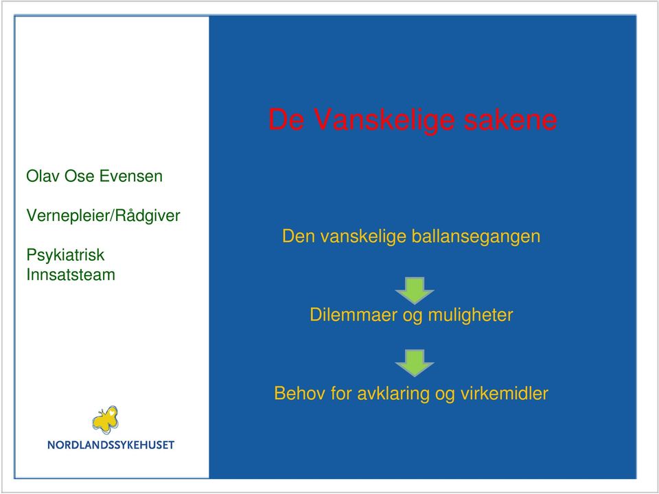 Innsatsteam Den vanskelige ballansegangen D