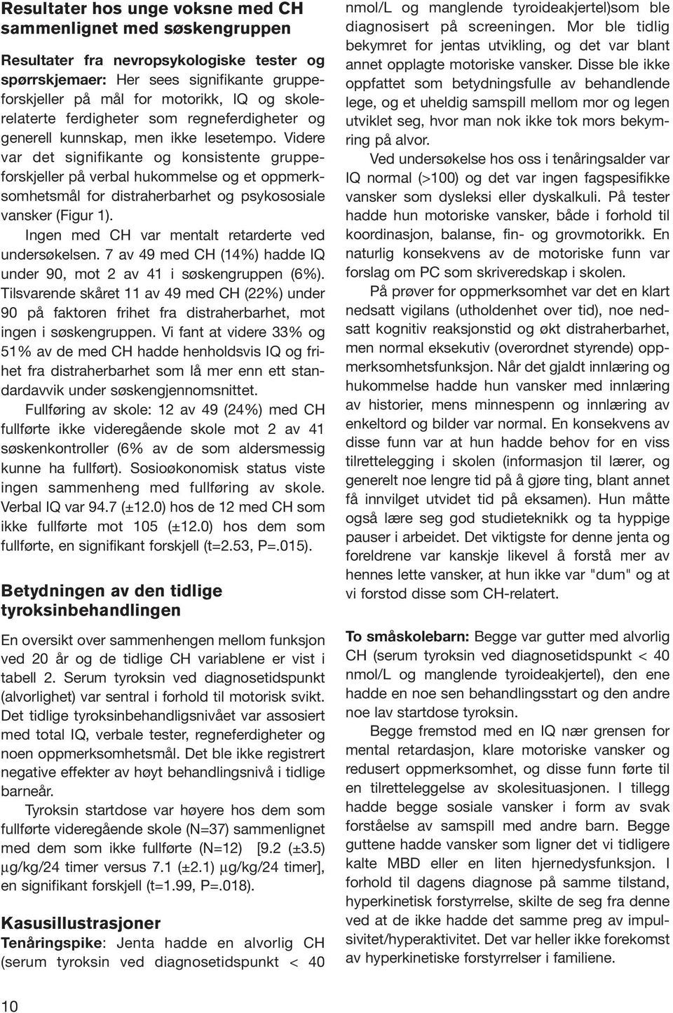 Videre var det signifikante og konsistente gruppeforskjeller på verbal hukommelse og et oppmerksomhetsmål for distraherbarhet og psykososiale vansker (Figur 1).