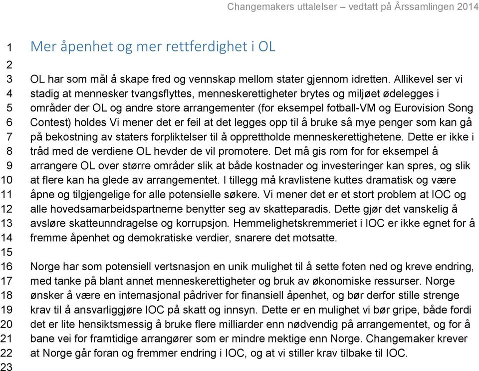 holdes Vi mener det er feil at det legges opp til å bruke så mye penger som kan gå på bekostning av staters forpliktelser til å opprettholde menneskerettighetene.