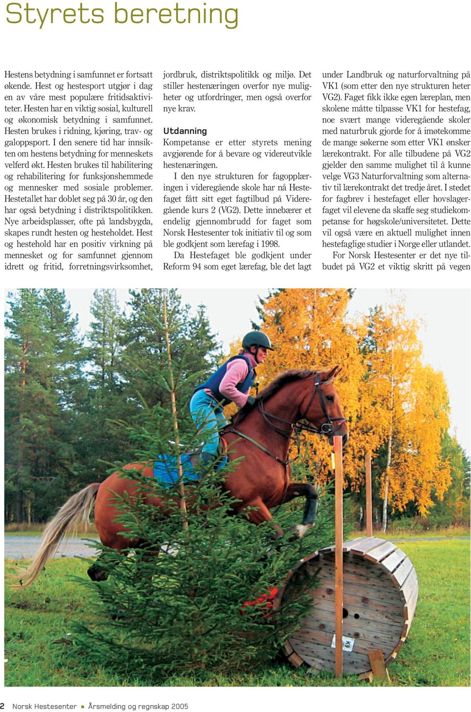 I den senere tid har innsikten om hestens betydning for menneskets velferd økt. Hesten brukes til habilitering og rehabilitering for funksjonshemmede og mennesker med sosiale problemer.