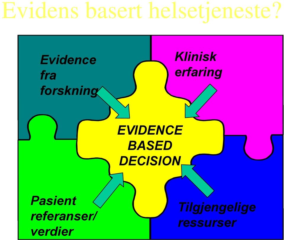 erfaring EVIDENCE BASED DECISION