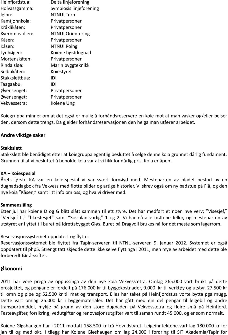 Koiestyret IDI IDI Privatpersoner Privatpersoner Koiene Ung Koiegruppa minner om at det også er mulig å forhåndsreservere en koie mot at man vasker og/eller beiser den, dersom dette trengs.