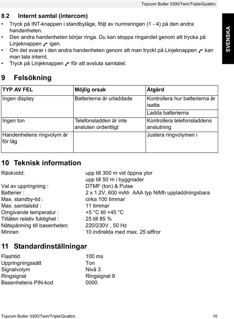 Tryck på Linjeknappen för att avsluta samtalet.