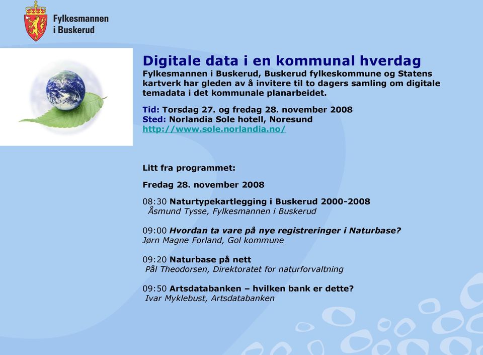 no/ Litt fra programmet: Fredag 28.