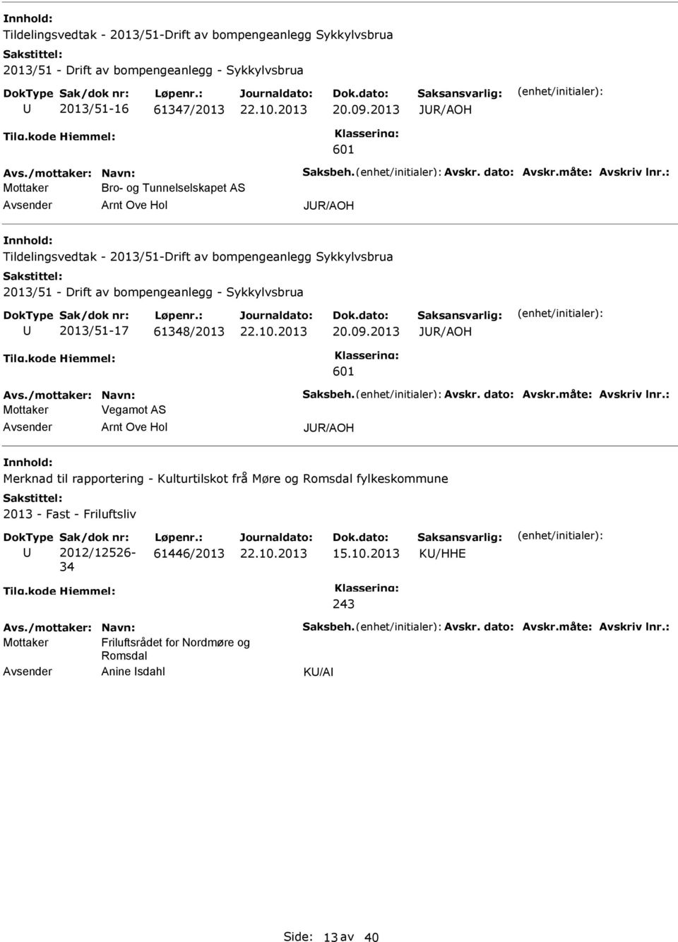 bompengeanlegg - Sykkylvsbrua 2013/51-17 61348/2013 20.09.