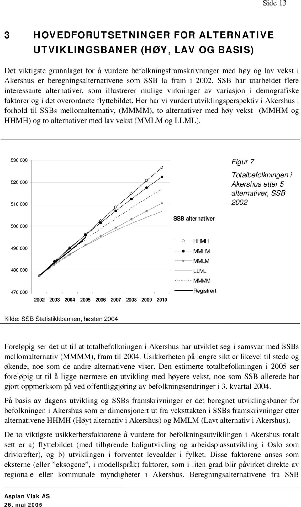 SSB har utarbeidet flere interessante alternativer, som illustrerer mulige virkninger av variasjon i demografiske faktorer og i det overordnete flyttebildet.