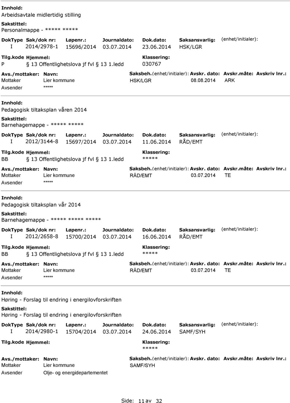 2014 RÅD/EMT BB RÅD/EMT TE edagogisk tiltaksplan vår 2014 Barnehagemappe - 2012/2658-8 15700/2014 16.06.