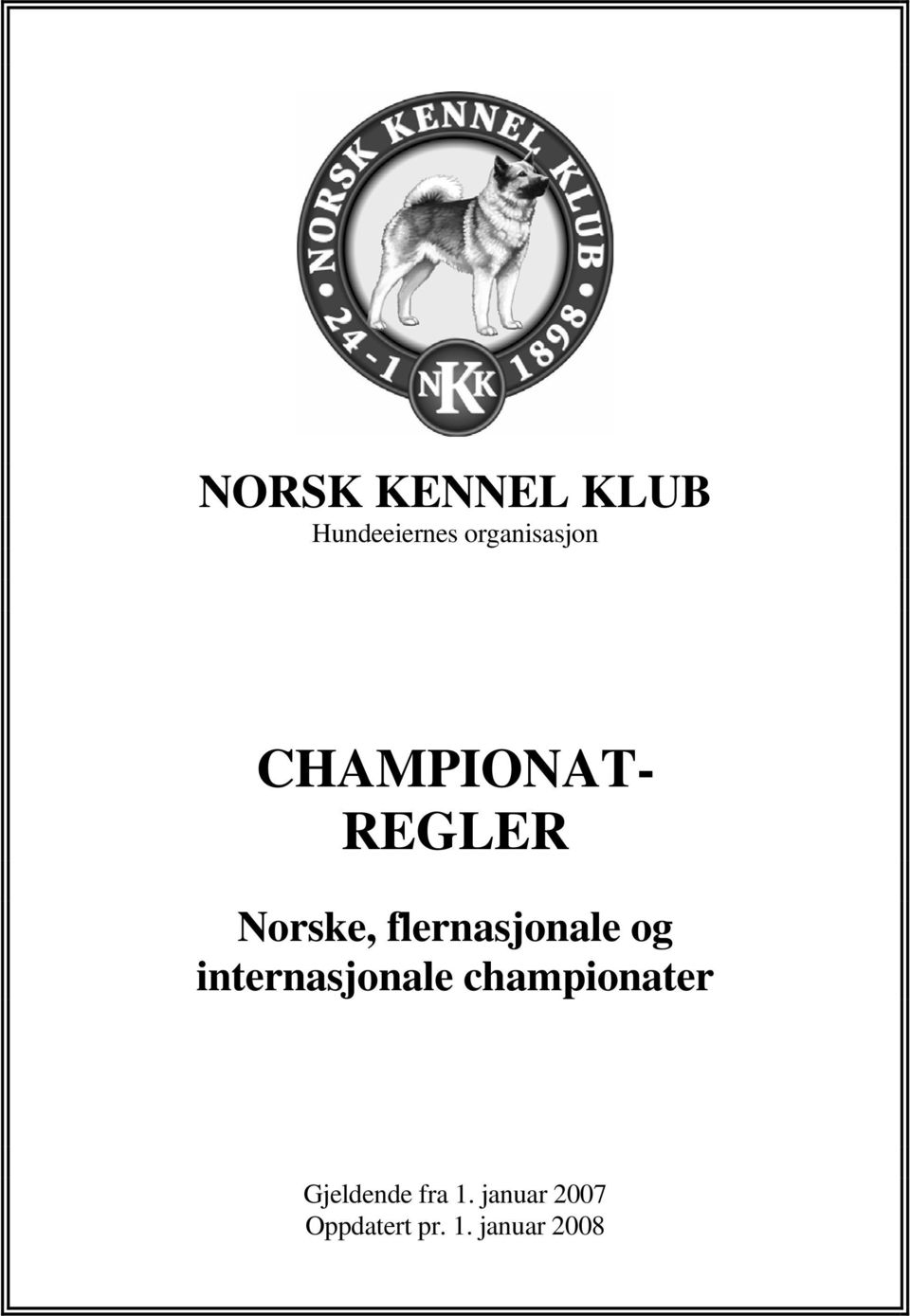 internasjonale championater Gjeldende fra 1.