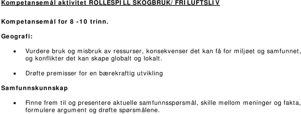 konflikter det kan skape globalt og lokalt.