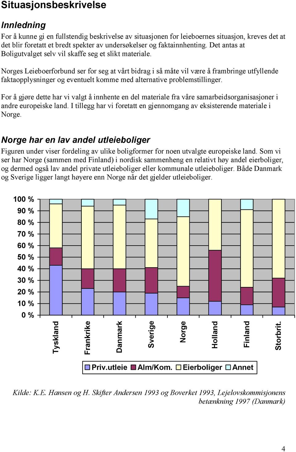 Norges Leieboerforbund ser for seg at vårt bidrag i så måte vil være å frambringe utfyllende faktaopplysninger og eventuelt komme med alternative problemstillinger.