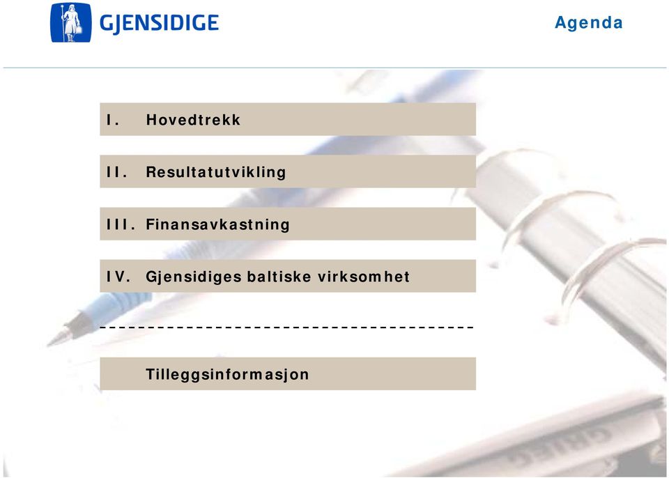 Finansavkastning IV.