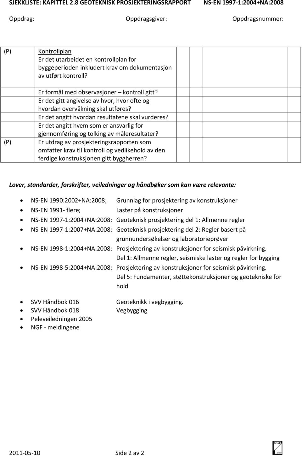 Er det angitt hvem som er ansvarlig for gjennomføring og tolking av måleresultater?