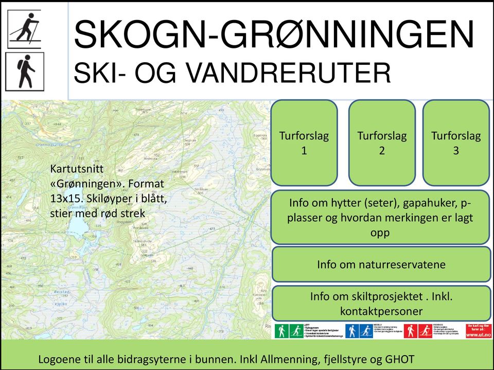 (seter), gapahuker, p- plasser og hvordan merkingen er lagt opp Info om naturreservatene Info