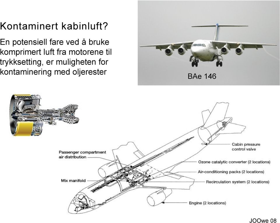 komprimert luft fra motorene til