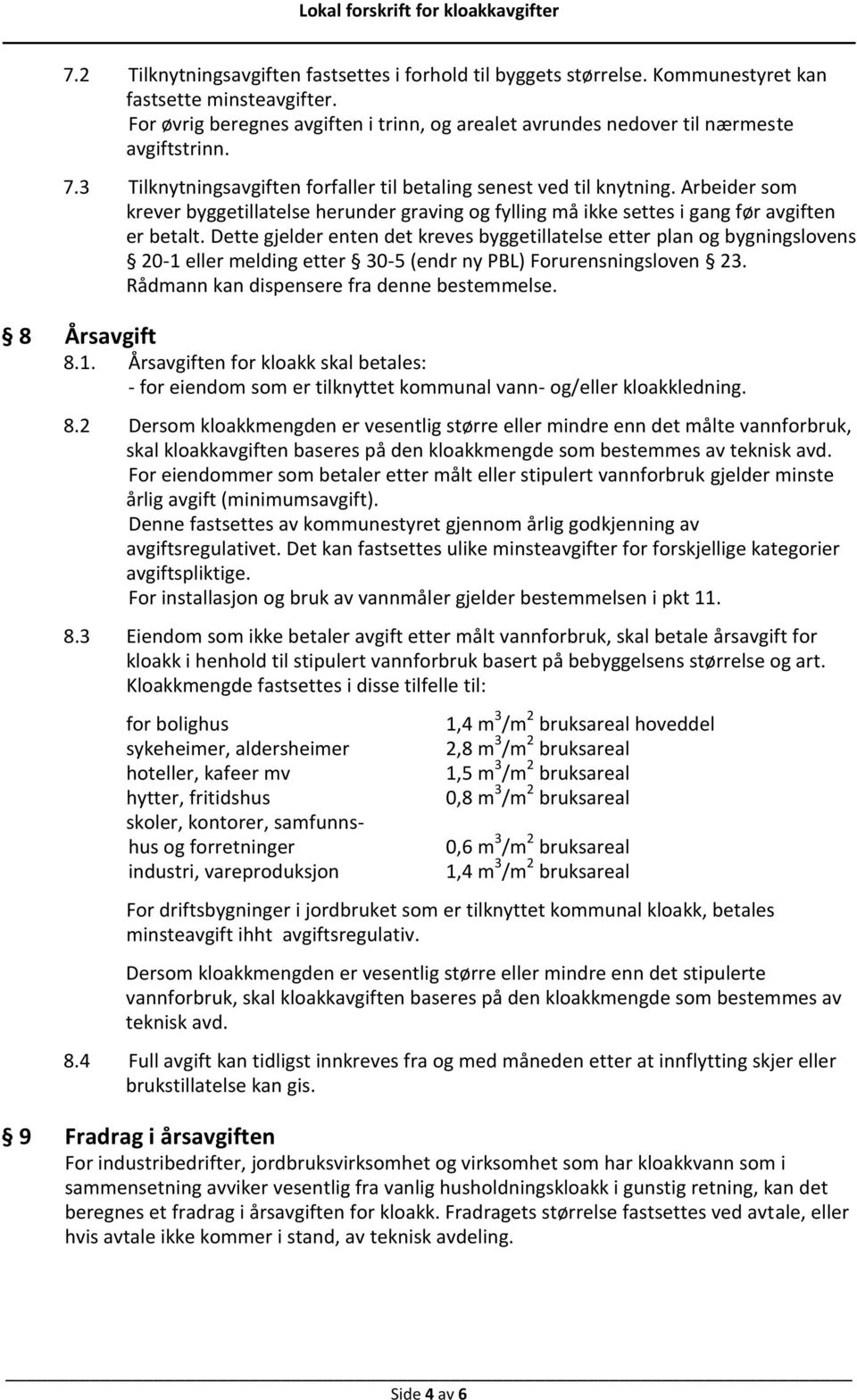 Arbeider sm krever byggetillatelse herunder graving g fylling må ikke settes i gang før avgiften er betalt.