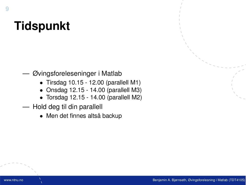 00 (parallell M3) Torsdag 12.15-14.