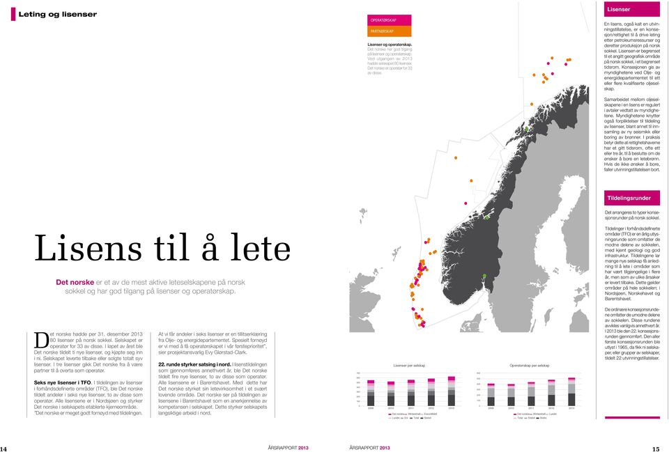 Lisenser En lisens, også kalt en utvinningstillatelse, er en konsesjon/rettighet til å drive leting etter petroleumsressurser og deretter produksjon på norsk sokkel.