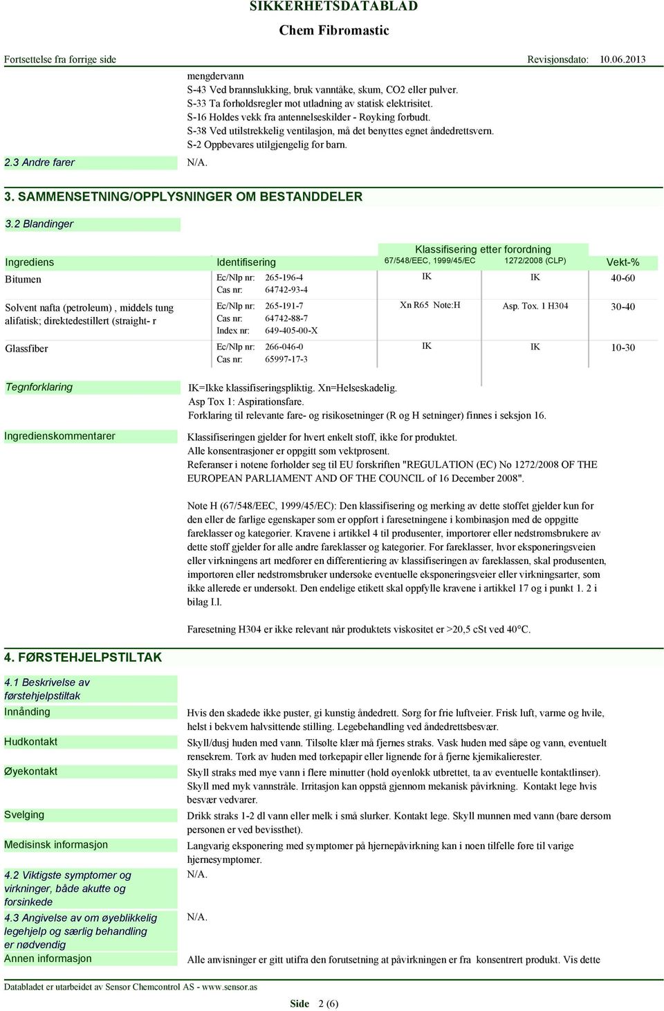 SAMMENSETNING/OPPLYSNINGER OM BESTANDDELER 3.