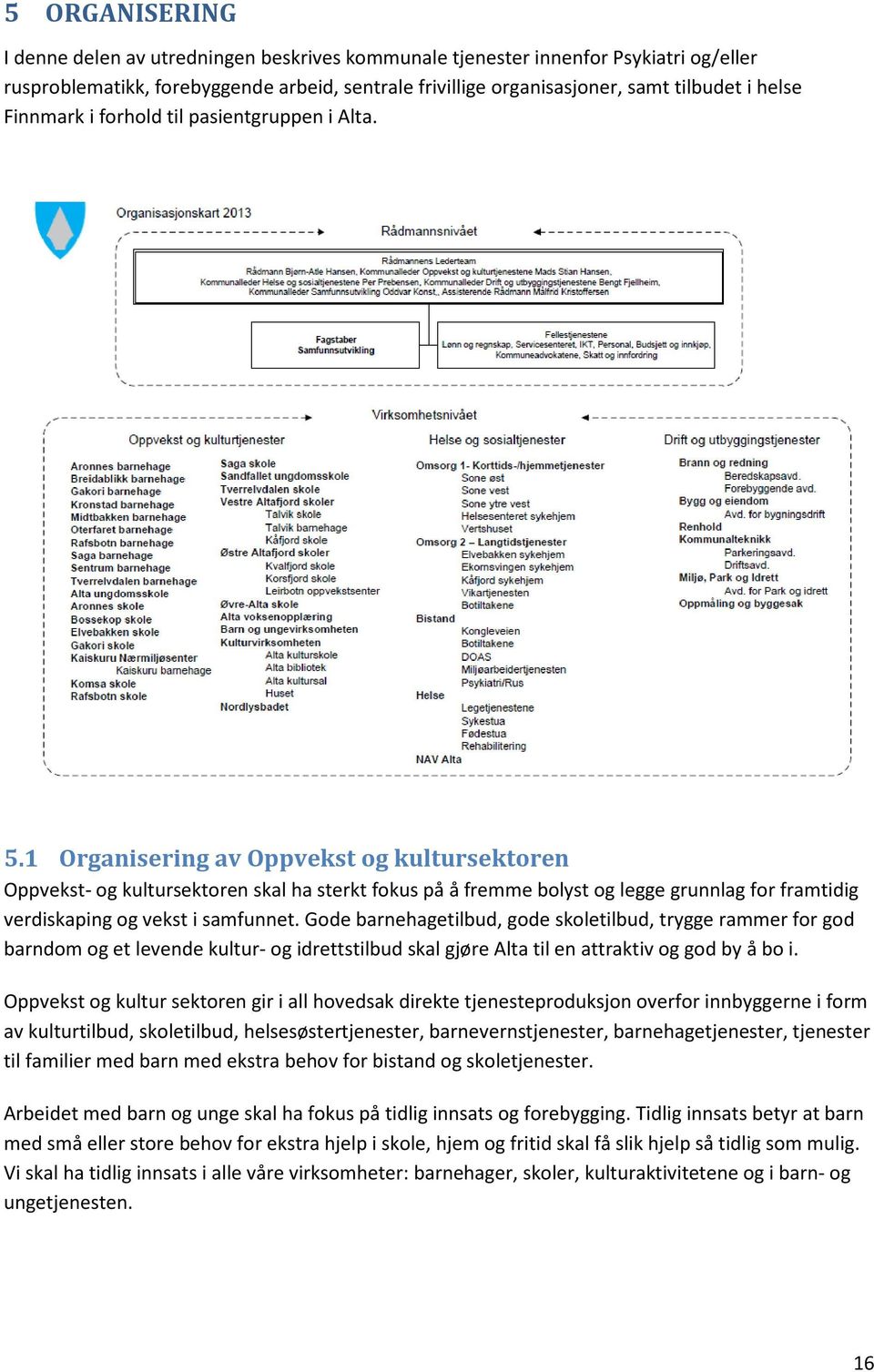 1 Organisering av Oppvekst g kultursektren Oppvekst- g kultursektren skal ha sterkt fkus på å fremme blyst g legge grunnlag fr framtidig verdiskaping g vekst i samfunnet.