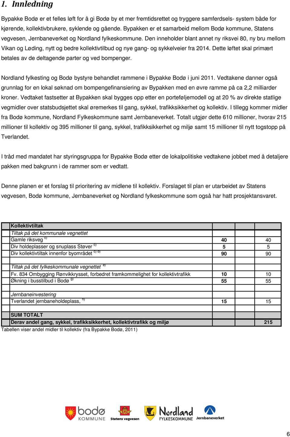 Den inneholder blant annet ny riksvei 80, ny bru mellom Vikan og Løding, nytt og bedre kollektivtilbud og nye gang- og sykkelveier fra 2014.